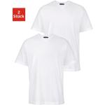 Reduzierte Weiße Kurzärmelige Schiesser V-Ausschnitt V-Shirts aus Jersey für Herren Größe L 