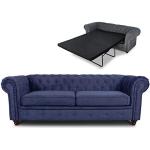 Blaue Dreisitzer-Sofas aus Stahl ausziehbar 