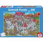 200 Teile Ritter & Ritterburg Kinderpuzzles für 3 bis 5 Jahre 