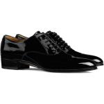 Schwarze Gucci Oxford Schuhe Schnürung aus Leder für Herren 