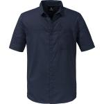 Marineblaue Kurzärmelige Schöffel Kurzarmhemden aus Baumwolle maschinenwaschbar für Herren Größe L 