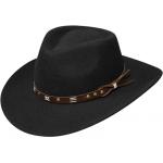 Schwarze Scippis Cowboyhüte aus Wolle für Herren Größe XL 