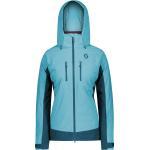 Reduzierte Blaue Color Blocking Wasserdichte Winddichte Scott Damensportbekleidung mit Kapuze 