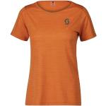 Dunkelblaue Atmungsaktive Scott Damenlaufshirts Orangen Größe XS 