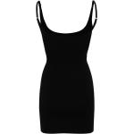 Schwarze U-Ausschnitt Camisole-Kleider aus Elastan für Damen Größe XL 