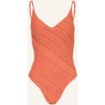 Reduzierte Dunkelorange Seafolly Damenbadeanzüge & Damenschwimmanzüge Orangen aus Elastan Größe XS 
