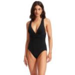 Schwarze Seafolly Damenbadeanzüge & Damenschwimmanzüge aus Elastan Größe XL 