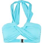 Blaue Bandeau Bikinis aus Elastan für Damen Größe XXL 