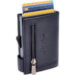 Blaue Kreditkartenetuis aus Leder mit RFID-Schutz für Herren 