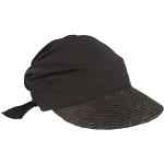 Schwarze SEEBERGER Sommerhüte aus Stroh für Damen Einheitsgröße 