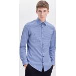 Blaue Business Langärmelige Seidensticker Nachhaltige Slim Fit Hemden aus Baumwolle für Herren 