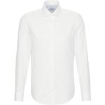 Beige Business Langärmelige Seidensticker Nachhaltige Slim Fit Hemden aus Popeline für Herren zur Hochzeit 