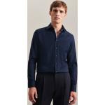 Blaue Business Langärmelige Seidensticker Slim Fit Hemden aus Baumwolle für Herren 
