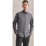 Graue Business Langärmelige Seidensticker Nachhaltige Slim Fit Hemden aus Baumwolle für Herren 