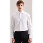 Weiße Business Langärmelige Seidensticker Nachhaltige Slim Fit Hemden aus Popeline für Herren Größe S zur Hochzeit 