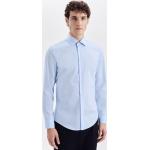 Blaue Business Langärmelige Seidensticker Nachhaltige Slim Fit Hemden aus Popeline für Herren 