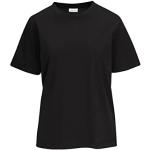 Reduzierte Schwarze Elegante Kurzärmelige Seidensticker T-Shirts aus Jersey für Damen Größe M 