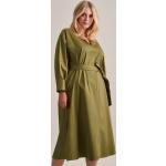Grüne Seidensticker Maxi V-Ausschnitt Sommerkleider aus Satin für Damen Größe XXL 