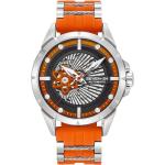 Orange Automatik Herrenarmbanduhren mit hoher Kratzfestigkeit mit Saphirglas-Uhrenglas 