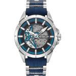 Blaue Sportliche Japanische Automatik Herrenarmbanduhren aus Silber mit hoher Kratzfestigkeit mit Saphirglas-Uhrenglas 