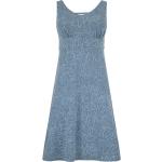 Reduzierte Blaue Sherpa Wadenlange | Midi Frühlingskleider für Damen Größe XL 