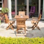 Beige Siena Garden Gartenstühle aus Akazie klappbar 