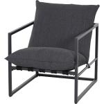 Anthrazite Siena Garden Lounge Sessel aus Aluminium 