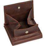 Braune Nachhaltige Wiener Schachteln aus Leder mit RFID-Schutz für Herren 