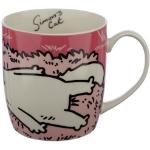 Simon's Cat Katze rosafarbene Tasse aus Porzellan