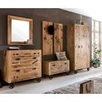 Schwarze Industrial SIT Möbel Garderoben Sets aus Altholz 