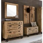 Hellbeige Industrial SIT Möbel Garderoben Sets aus Altholz 