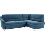Blaue Moderne Sit & More Ecksofas mit Schlaffunktion aus Holz mit Beinen 
