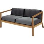 Dunkelgrau Garten Lounge Sofas aus Holz für 2 Personen 