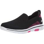 Skechers Damen Go Walk 5 Prized Sneaker, Black Textile Pink Trim, 38 EU