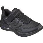 Schwarze Skechers Microspec Sneaker mit Klettverschluss Klettverschluss mit herausnehmbarem Fußbett Größe 29 