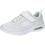 Weiße Skechers Microspec Sneaker mit Klettverschluss Klettverschluss mit herausnehmbarem Fußbett Größe 30 