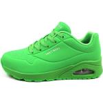 Grüne Skechers Uno Keil-Sneaker aus Gummi für Kinder Größe 37 