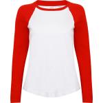 Graue Melierte Langärmelige SF Baseball-Shirts aus Baumwolle maschinenwaschbar für Damen Größe M 