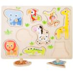 Small Foot Company Zoo Kinderpuzzles Tiere aus Holz für 12 bis 24 Monate 