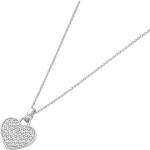 Weiße Romantische Smart Jewel Herzketten aus Silber für Damen 