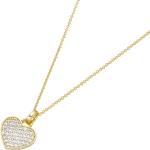 Goldene Romantische Smart Jewel Herzketten aus Silber für Damen 