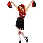 Reduzierte Smiffys Cheerleader Kostüme mit Bommeln aus Polyester für Damen Größe L 