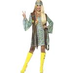 Reduzierte Bunte Hippie Smiffys Meme / Theme Halloween Hippie Kostüme aus Polyester für Damen Größe L 
