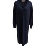 Dunkelblaue Langärmelige Smith & Soul V-Ausschnitt Winterkleider aus Viskose für Damen Größe XS 