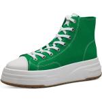 Reduzierte Grüne Tamaris Hohe Sneaker Schnürung für Damen Größe 37 mit Absatzhöhe 3cm bis 5cm 