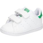 Grüne adidas Stan Smith Nachhaltige Sneaker mit Klettverschluss Klettverschluss aus Kunststoff für Kinder Größe 25 mit Absatzhöhe bis 3cm 