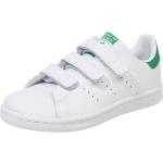 Grüne adidas Stan Smith Nachhaltige Sneaker mit Klettverschluss Klettverschluss aus Kunststoff für Kinder Größe 33 mit Absatzhöhe bis 3cm 