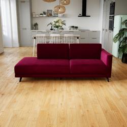 Sofa 2-Sitzer Samt Brombeerrot Samt - Elegantes, gemütliches 2-Sitzer Sofa: Hochwertige Qualität, einzigartiges Design - 212 x 75 x 98 cm, konfigurierbar