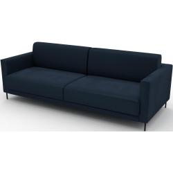 Sofa 2-Sitzer Samt Nachtblau Samt - Elegantes, gemütliches 2-Sitzer Sofa: Hochwertige Qualität, einzigartiges Design - 224 x 75 x 98 cm, konfigurierbar