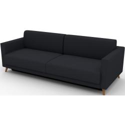 Sofa 3-Sitzer Nachtblau Webstoff - Elegantes, gemütliches 3-Sitzer Sofa: Hochwertige Qualität, einzigartiges Design - 225 x 65 x 98 cm, konfigurierbar